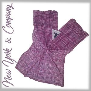 NEW YORK & COMPANY Purple & White Top - Size XL